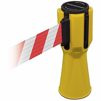 TENSABARRIER Tensacone Topper Yellow Belt Red/White, 3YJC3