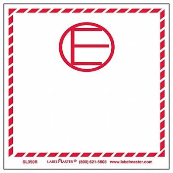 LABELMASTER Dangers Good Excepted Qtys Label PK500, 35ZL16