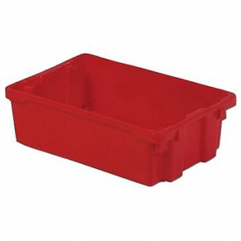 LEWISBINS Stk and Nest Ctr Red Solid Polyethylene, 9LD77