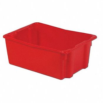 LEWISBINS Stk and Nest Ctr Red Solid Polyethylene, 8PFC8
