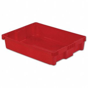 LEWISBINS Stk and Nest Ctr Red Solid Polyethylene, 8UT35