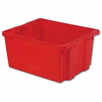 LEWISBINS Stk and Nest Ctr Red Solid Polyethylene, 6UFY8