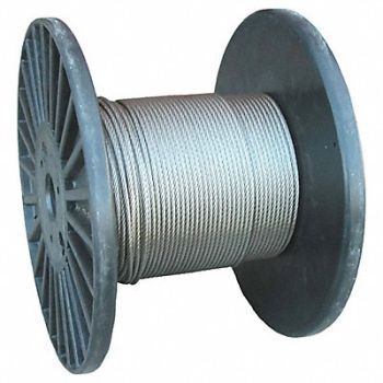 LIFT-ALL Liftall 14719S 1/4In 7X19 Ss304 Per Ft, 23KU41