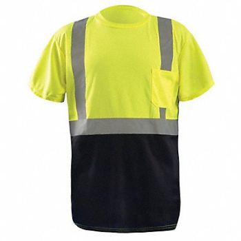 OCCUNOMIX Short Sleeve T-Shirt Men Class 2 Ylw XL, 19MR38