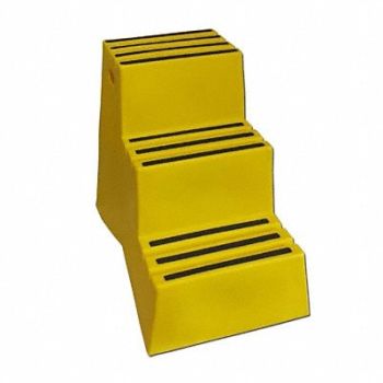 DPI J4025 Step Stand 3 Steps Polyethylene Yellow, 38GT99