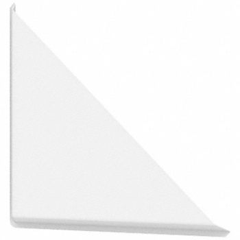 AMERICAN LOUVER Corner Air Diverter Triangle Plastic, 54ZF58