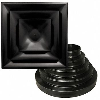 AMERICAN LOUVER Ceiling Diffuser Square 6 to 14 Duct, 54ZF45