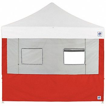 E-Z UP Food Booth Sidewall Red 10 ft W 10 ft H, 800J42