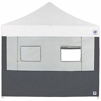 E-Z UP Food Booth Sidewall Gray 10 ft W 10 ft H, 800J43