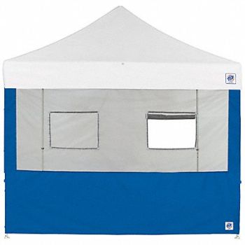 E-Z UP Food Booth Sidewall Blue 10 ft W 10 ft H, 800J46