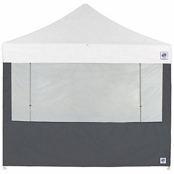 E-Z UP Food Booth Sidewall Gray 10 ft W 10 ft H, 800J48