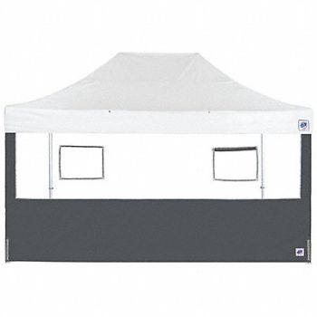 E-Z UP Food Booth Sidewall Gray 15 ft W 15 ft H, 800J67