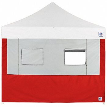 E-Z UP Food Booth Sidewall Red 8 ft W 8 ft H, 800J73