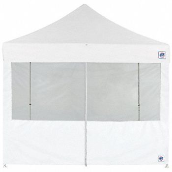 E-Z UP Food Booth Middle Zipper Sidewall White, 800J86