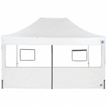 E-Z UP Food Booth Middle Zipper Sidewall White, 800J92