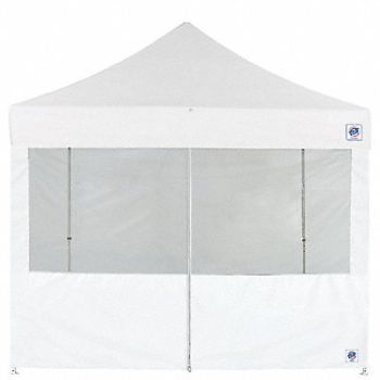 E-Z UP Food Booth Middle Zipper Sidewall White, 800J98