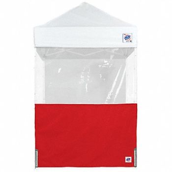 E-Z UP Panorama Sidewall Red 5 ft W 5 ft H, 800JC8
