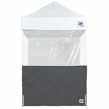 E-Z UP Panorama Sidewall Gray 5 ft W 5 ft H, 800JC9