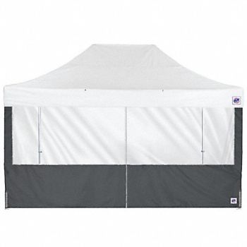 E-Z UP Panorama Middle Zipper Sidewall Gray, 800JE7