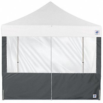 E-Z UP Panorama Middle Zipper Sidewall Gray, 800JF3