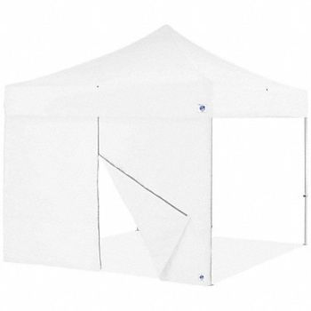 E-Z UP Food Booth Middle Zipper Sidewall White, 800JG4