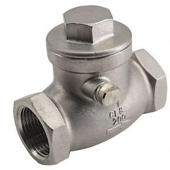 GRAINGER APPROVED Check Valve Single 3/4 Size 1-1/4 Hex, 796AJ1