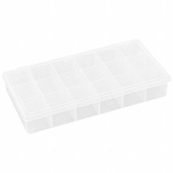 FLAMBEAU K4964 Compartment Box Snap Clear 1 3/8 in, 30C406
