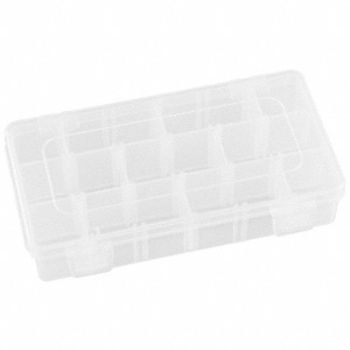 FLAMBEAU Adj Comprt Bx Dbl Translucent 1 1/2 in, 30C429