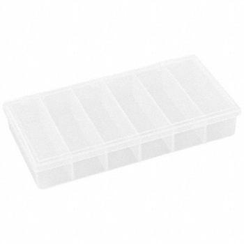 FLAMBEAU K4964 Compartment Box Snap Clear 1 3/8 in, 30C408