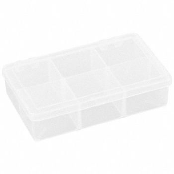FLAMBEAU K4961 Compartment Box Snap Clear 1 3/16 in, 30C412