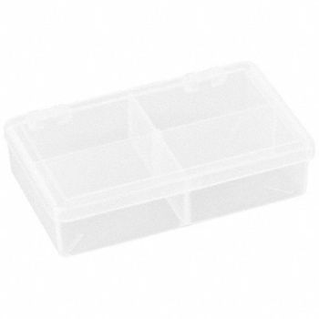 FLAMBEAU K4961 Compartment Box Snap Clear 1 3/16 in, 30C413