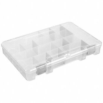 FLAMBEAU K4977 Adj Comprt Bx Dbl Pos Lkg Clr 1 3/4 in, 30C434