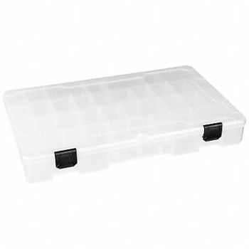 FLAMBEAU K4974 Adj Comprt Bx Dbl Translucent 1 15/16 in, 30C441