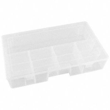 FLAMBEAU K4975 Adj Comprt Bx Dbl Translucent 3 3/16 in, 30C444