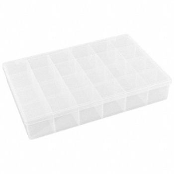 FLAMBEAU K4969 Compartment Box Snap Clear 2 5/16 in, 30C422