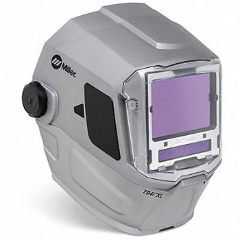 MILLER Welding Helmet Silver 26 Max Head Dia., 799Z89
