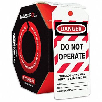 ACCUFORM Danger Tag By The Roll 6-1/4X3 PK100, 772R95