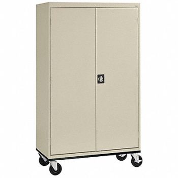 SANDUSKY Storage Cabinet 72 x46 x24 Putty 3Shlv, 8EEA7