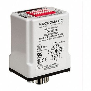 MACROMATIC H7781 Time Delay Relay 120VAC/DC 10A SPDT, 6MPP3