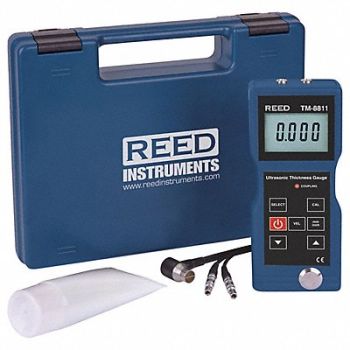 REED INSTRUMENTS Ultrasonic Thickness Gauge Steel, 55NP08