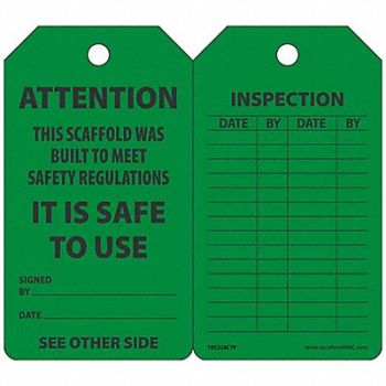 ACCUFORM Safety Tag 5 3/4in H 3 1/4in W PK25, 43Z259