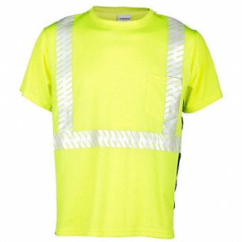 KISHIGO T-Shirt Black Sided Class 2 Lime XL, 14F533
