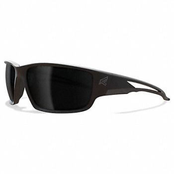 EDGE EYEWEAR Safety Glasses Smoke Lens Black Frame M, 801WK9