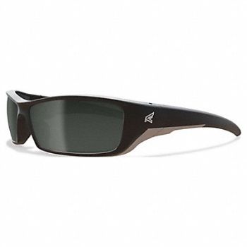 EDGE EYEWEAR Safety Glasses Silver Lens Black Frame M, 801WL0