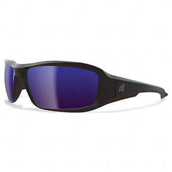 EDGE EYEWEAR Safety Glasses Blue Lens Black Frame M, 801WL3