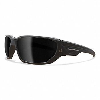 EDGE EYEWEAR Safety Glasses Smoke Lens Black Frame M, 801WM1