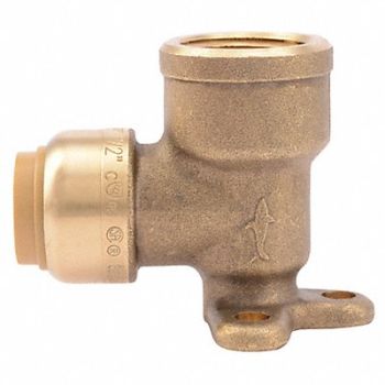SHARKBITE 90 Drp Ear Elbw Push To Connct 1/2x1/2, 19F881