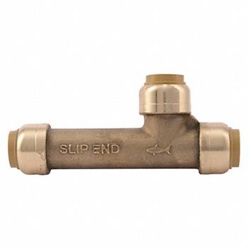 SHARKBITE Slip Tee Push-Fit Tube 1/2in Pipe 1/2in., 31LC86