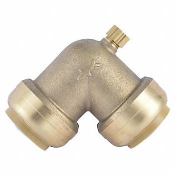 SHARKBITE Push to Connect Elbow Brass 2-23/32 L, 788H89