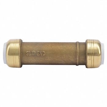 SHARKBITE Slip Coupling Brss 4 1/8.L 5/8in. dia., 45RF57